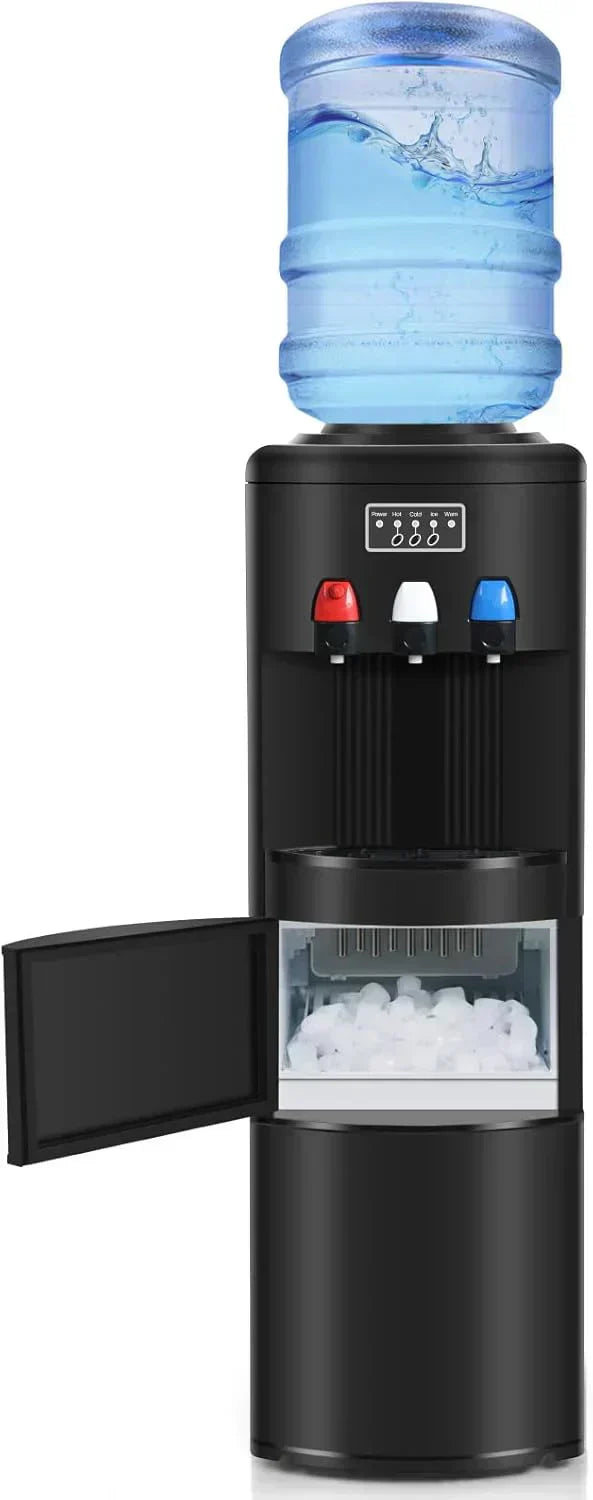 ICEPURE Water Dispenser with Ice Maker 3-in-1 Hot and Cold Water Cooler Ice Maker Machine