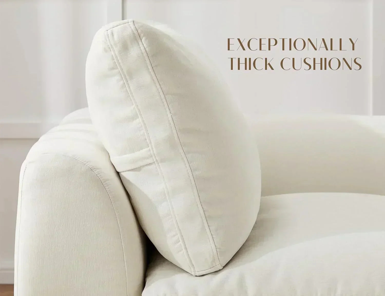 110 inch cloud sectional sofa for living room convertible L-shaped sofa 3 seater sectional sofa