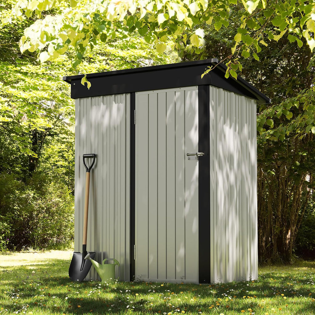 Devoko Outdoor Storage Shed Lockable Metal Garden Shed Steel Anti-Corrosion Storage House