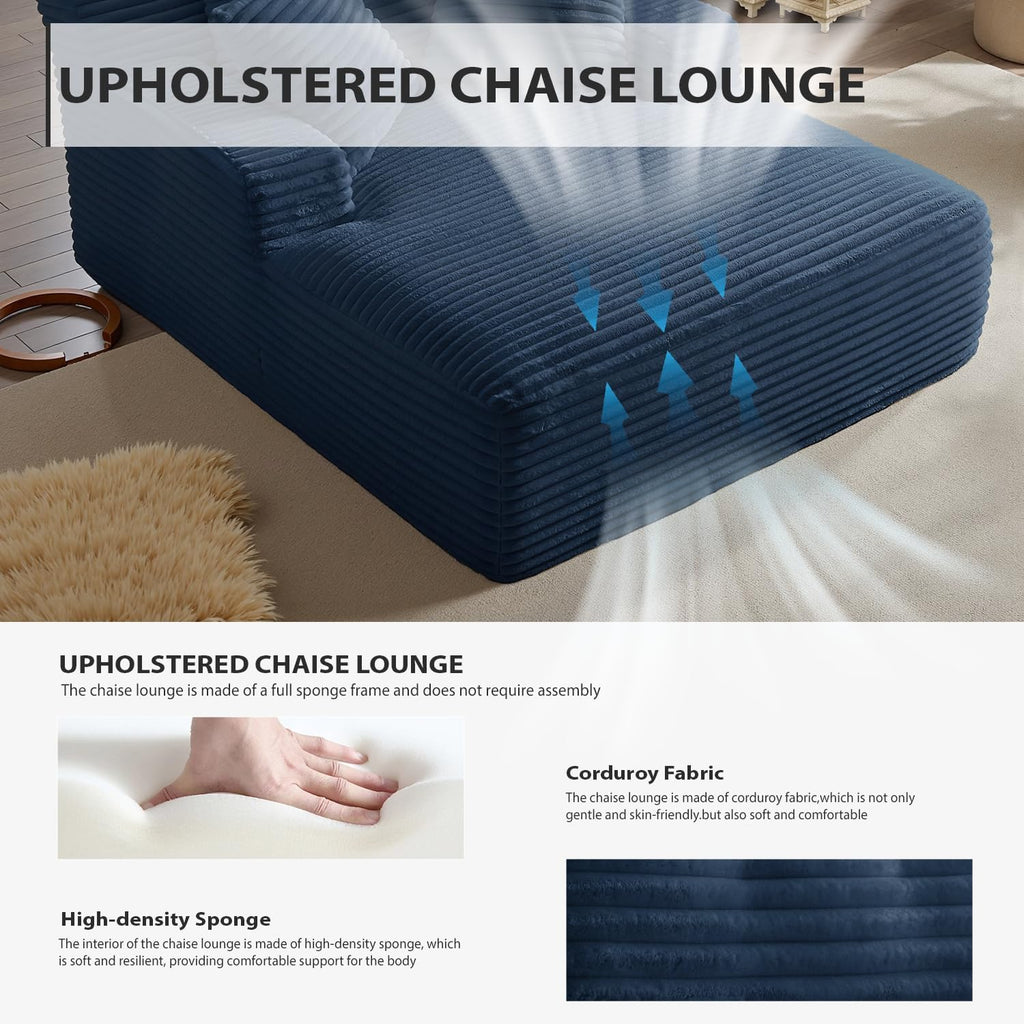 50-inch indoor recliner oversized corduroy upholstered boneless sofa bed deep sleeper sofa