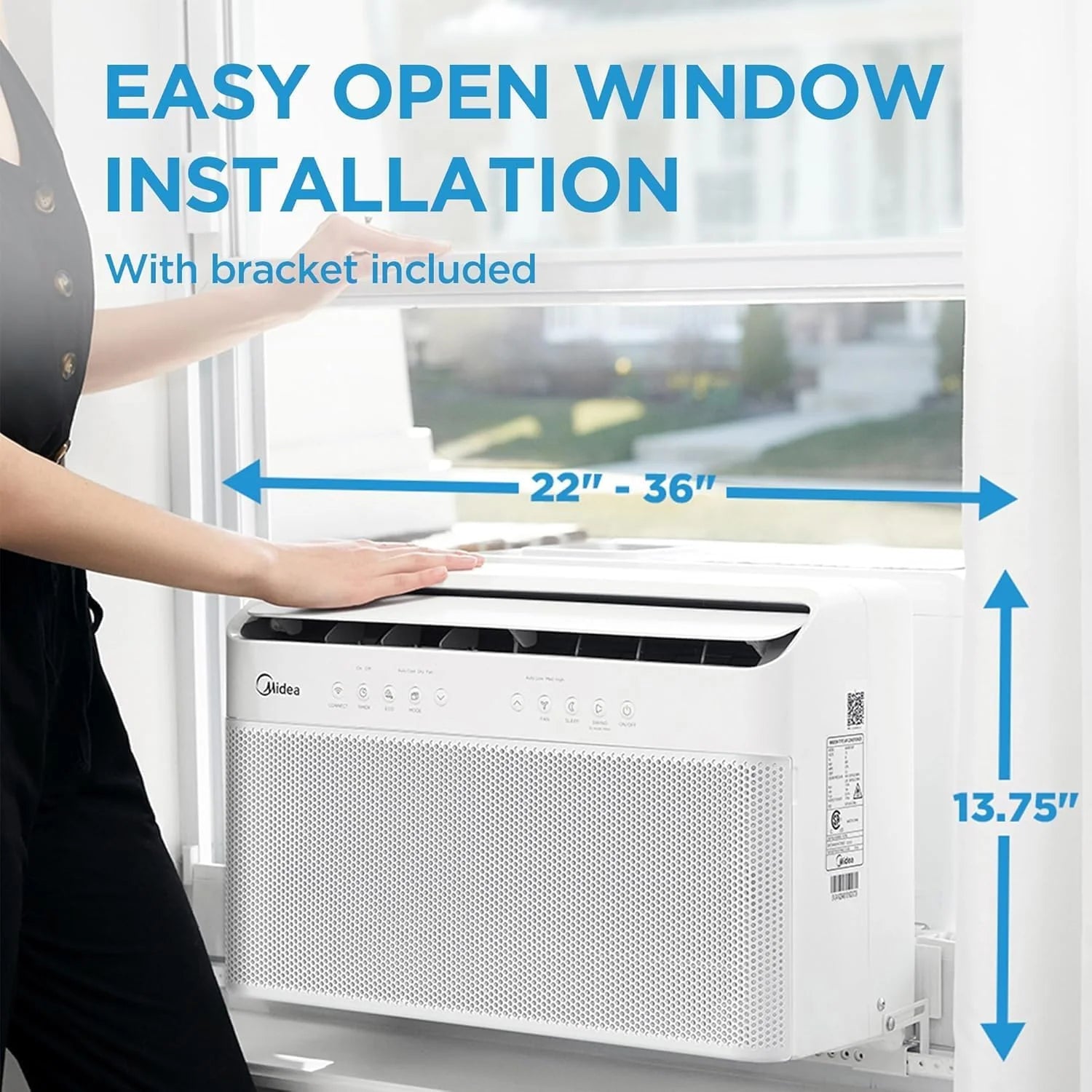 Midea 12,000 BTU U-Shaped Smart Inverter Window Air Conditioner�CCools up to 550 Sq. Ft.
