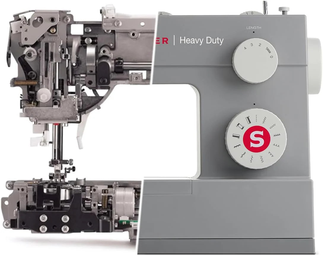 SINGER Heavy Duty 4423 High Speed Sewing Machine with Accessory Kit | Strong Motor With Enhanced Piercing Power, 97 Stitch Applications, Full Metal frame, 1-step Buttonhole & LED Light