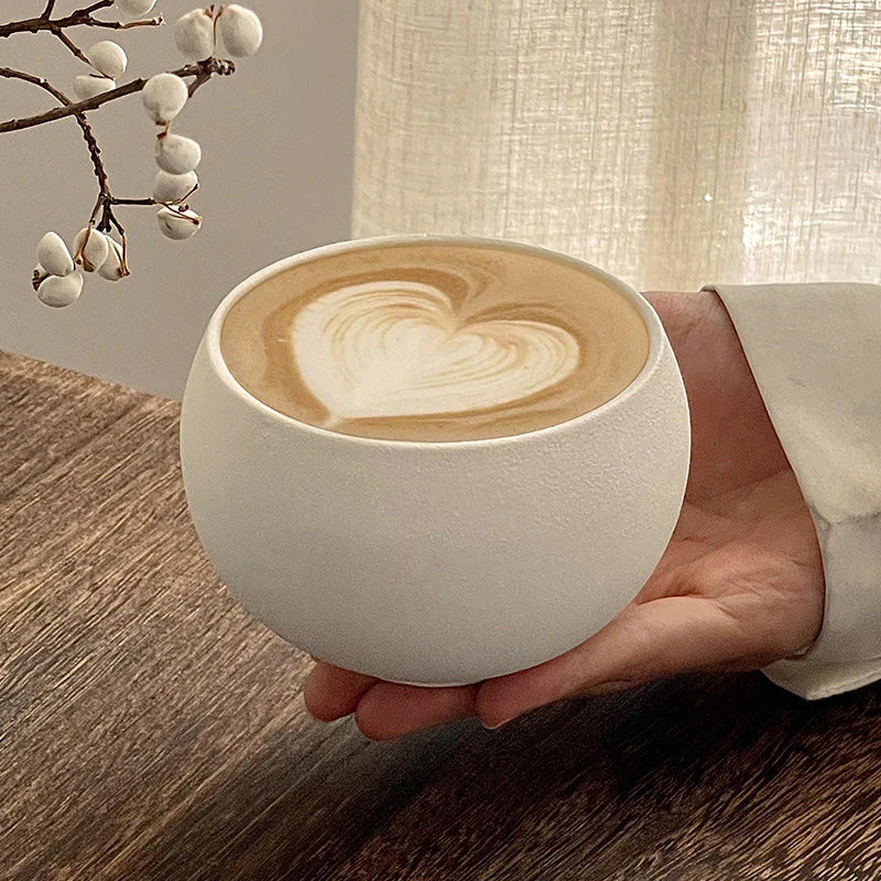 Einzigartige handgefertigte Vintage-Kaffeetasse aus Keramik, rustikale glasierte Tasse, Geschenk f��r Kaffeeliebhaber