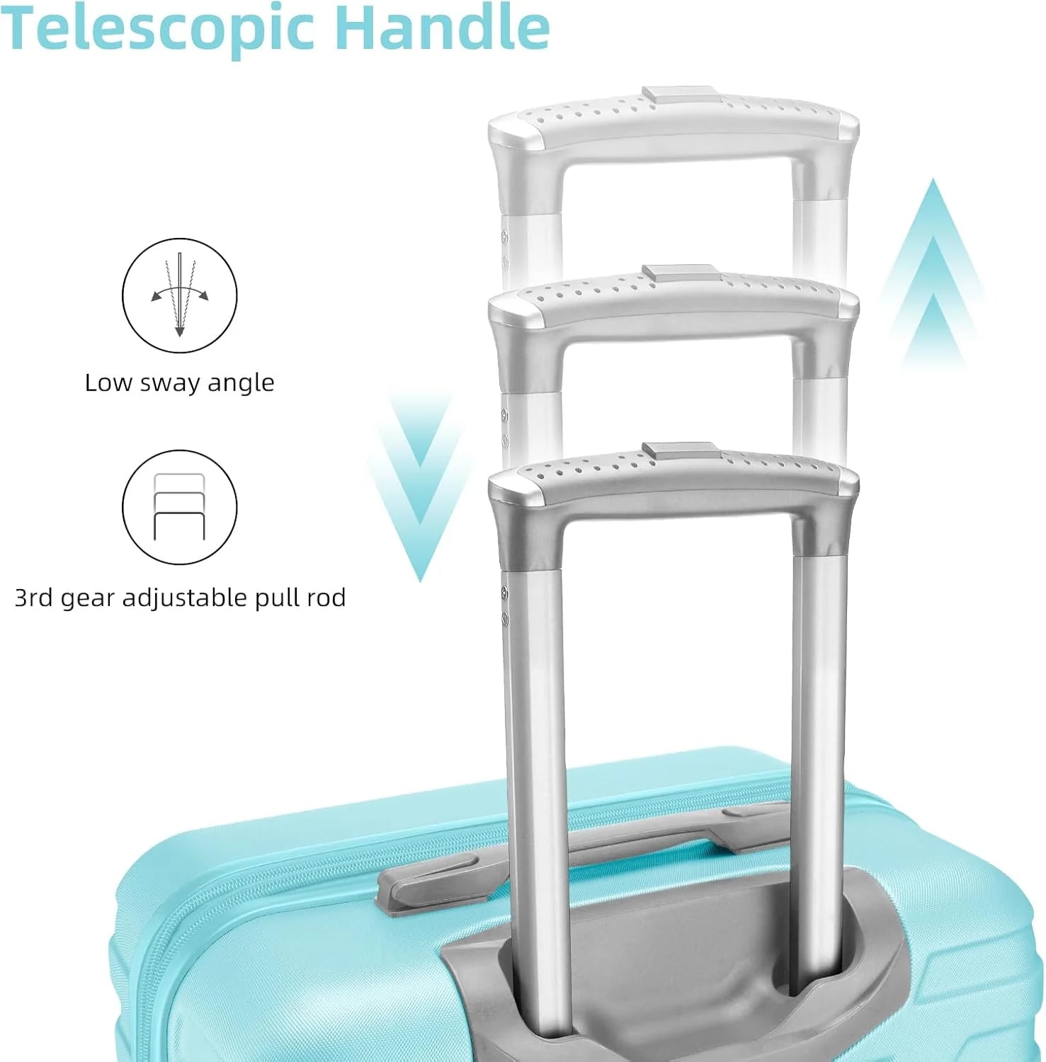 Luggage 6-piece hardshell expandable suitcase lightweight travel carry-on luggage set
