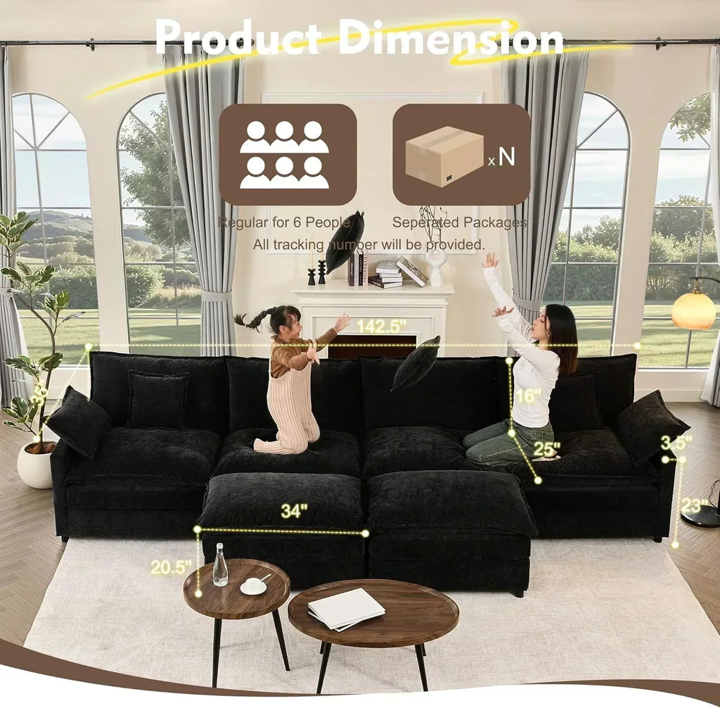 108 U-shaped sofa modular sofa Comfortable cloud sofa