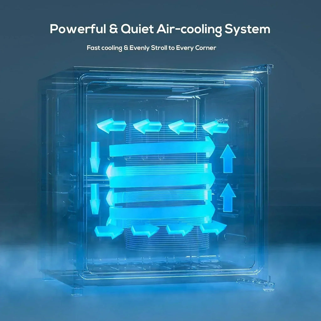 Beverage Refrigerator Cooler-120 Cans Freestanding Mini Fridge Cooler with Glass Door