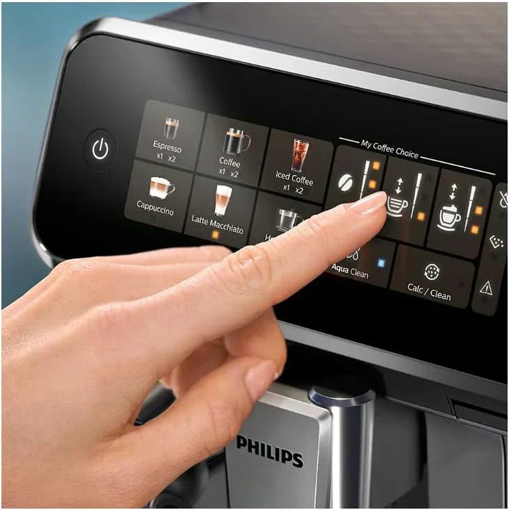 Fully automatic espresso machine 6 hot and iced beverages with ceramic grinder