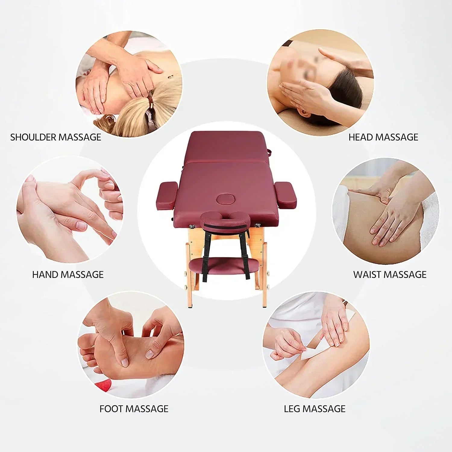 Yaheetech Massage Table Portable Lash Beds Spa Bed Massage Couch Foldable Spa Tables