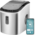 EUHOMY Nugget Ice Maker Countertop with Handle Ready 34lbs Per Day Removable Top Cover