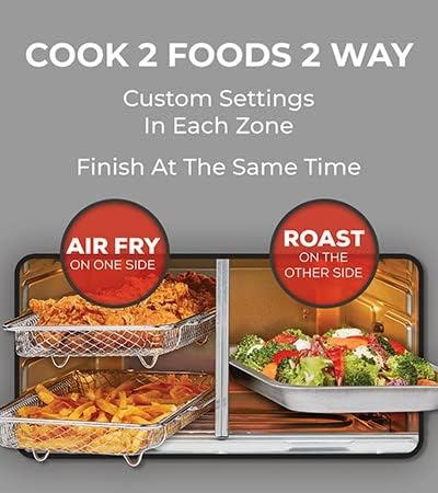 Emeril Lagasse Dual Zone 360 Air Fryer Oven Combo with French Door 25 QT Extra Large