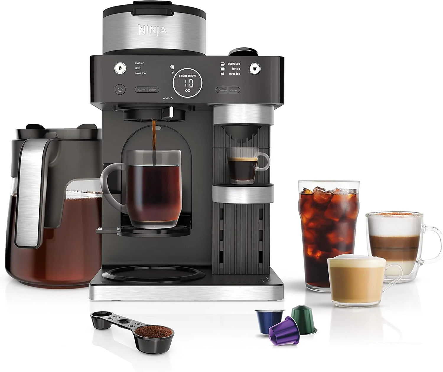 Ninja Espresso & Coffee Maker & Barista System, 3 Espresso Brew Styles