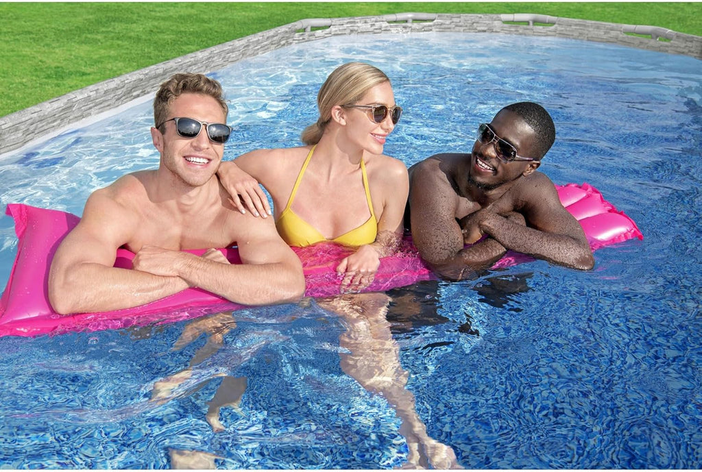 Power Steel Swim Vista Series II 14' x 8' 2 x 39.5 Above Ground Outdoor Swimming Pool Set