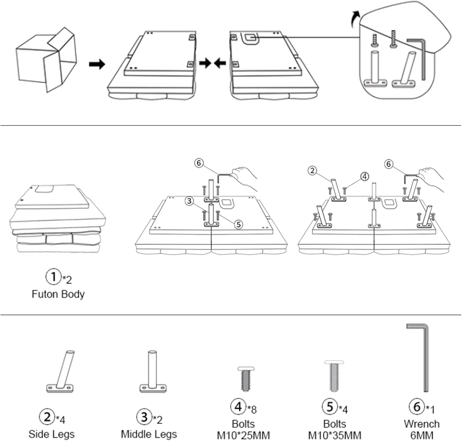 Futon Sofa Bed Memory Foam Sofa Bed Couch